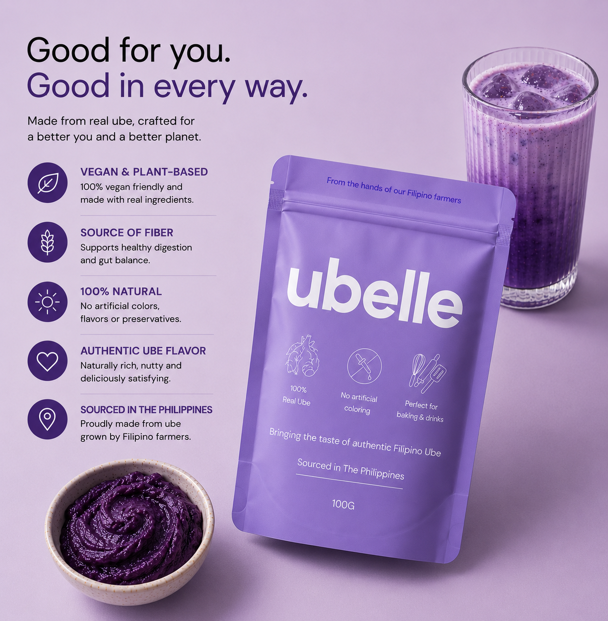 UBELLE Premium UBE Powder from the Philippines